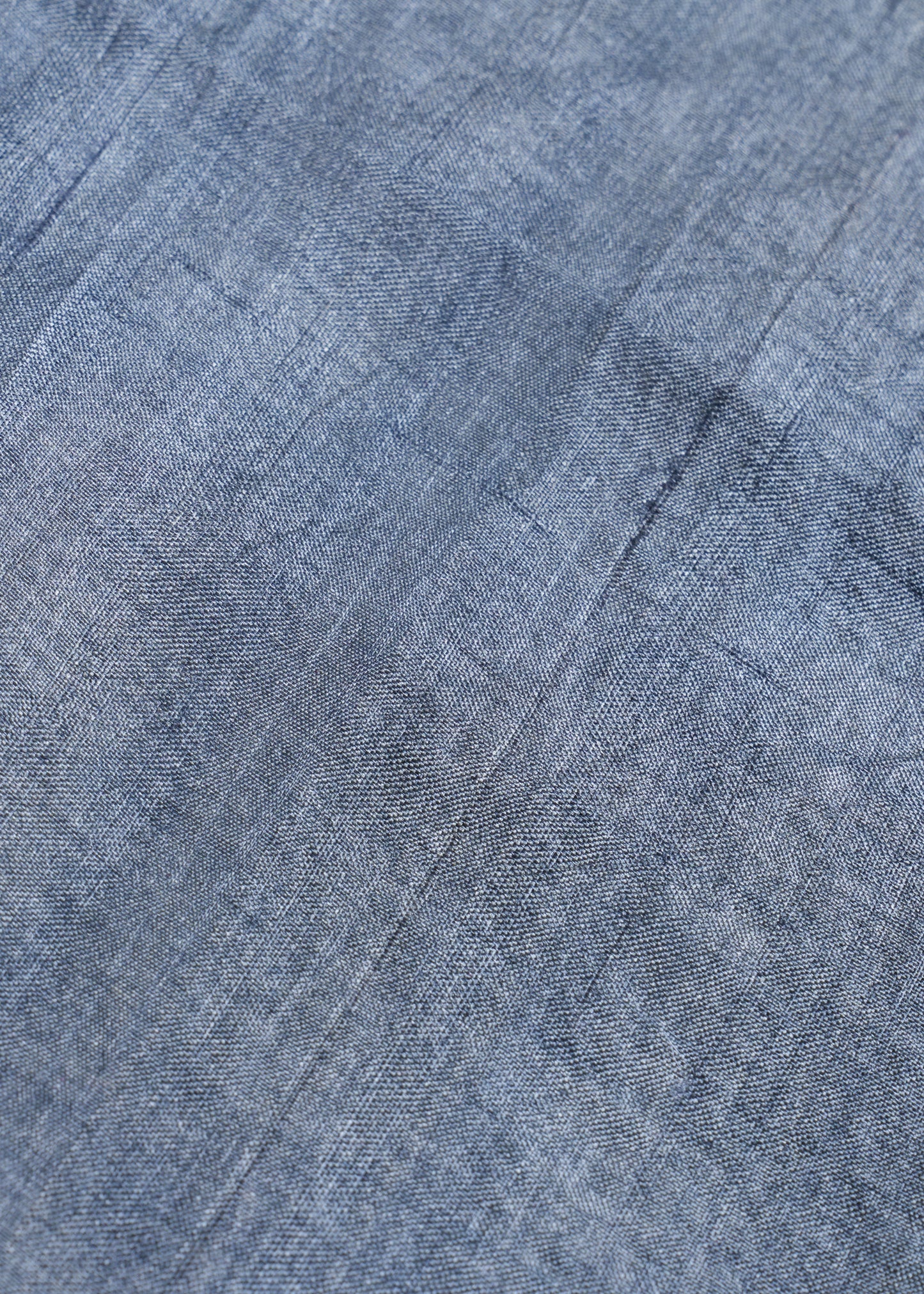 Grey-Blue Tussar Silk Saree with Mirror and Zari Embroidery - SS 260