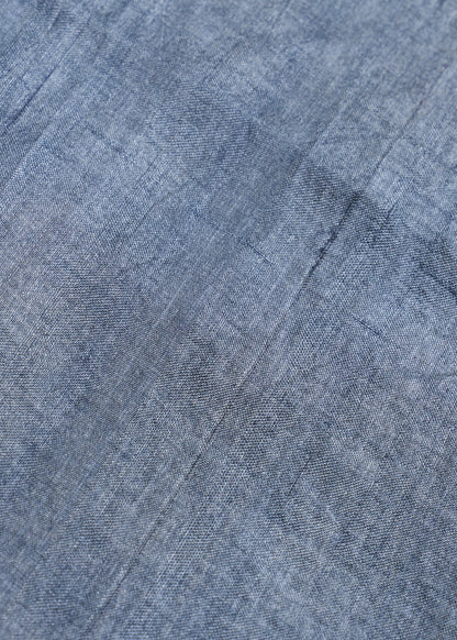 Grey-Blue Tussar Silk Saree with Mirror and Zari Embroidery - SS 260